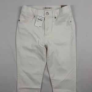 Madewell‎ 9-Inch Mid-Rise Skinny Jeans Pure White C1741 Size 25 NWT